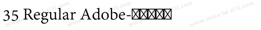 35 Regular Adobe字体转换